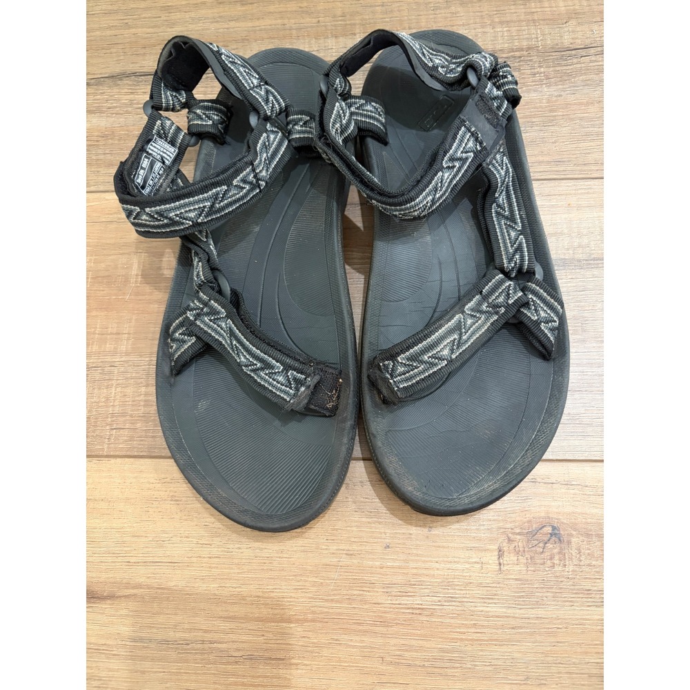 Teva Hurricane XLT2 Mens Black Grey Geometric Sport Sandals 6584 Size 10